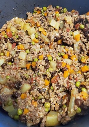 A picture of Picadillo - Ground beef.