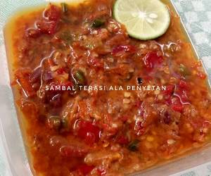 Resep mudah Sambal Terasi Ala Penyetan Mantul Banget