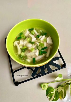 Foto resep Sup Tahu Putih Jamur Shimeji