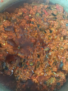 A picture of Ofada Stew.