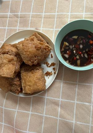 Foto resep Tahu putih goreng telur saus kecap
