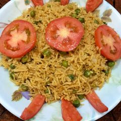 Mattar pulao A picture of Mattar pulao.