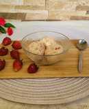 Helado de frutilla a la crema