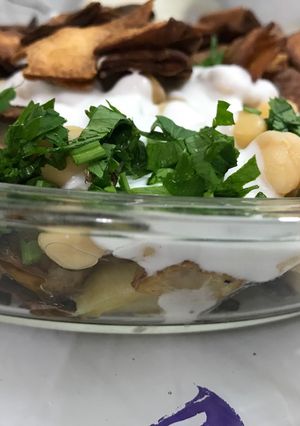 صورة لوصفة فتة الباذنجان