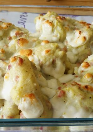 Una foto de Coliflor gratinada con falsa bechamel (sin harina)