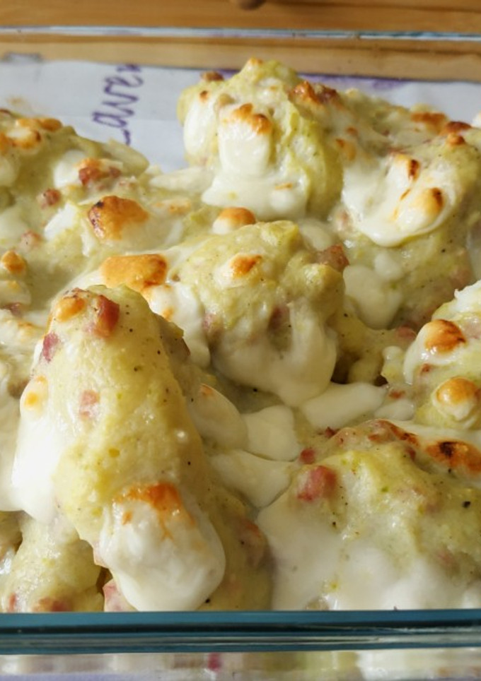 Una foto de Coliflor gratinada con falsa bechamel (sin harina)