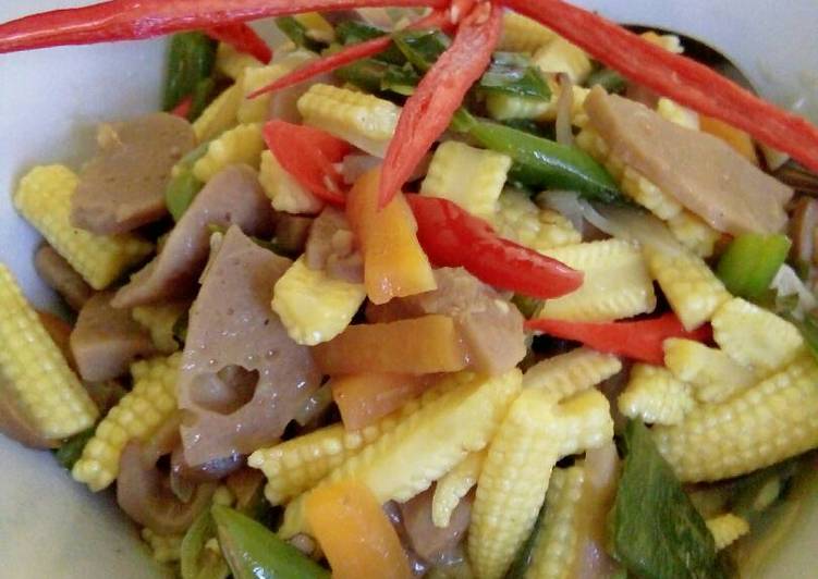 Tumis Putren 'BBJM' (Bakso,Buncis,Jamur merang)π