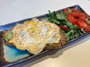 A picture of avocado egg sandwich