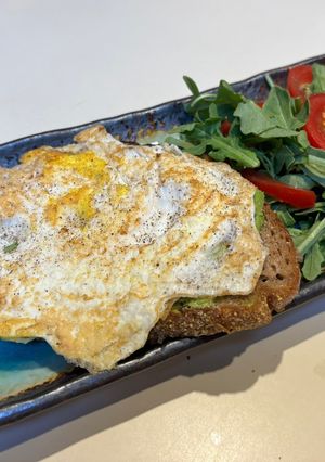 A picture of Anytime Open-Faced Avocado Sandwich (Avocado Toast!).