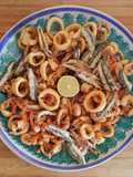 Fritto misto di pesce con farina integrale 🌷