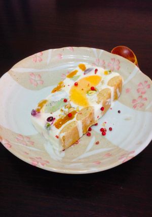 Una foto de Cassata semifrred 🇮🇹🇺🇾🇯🇵カッサータ