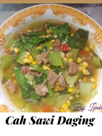 Cara Mudah Menyiapkan Resep Cah Sawi Daging (Pedas) yang Lezat