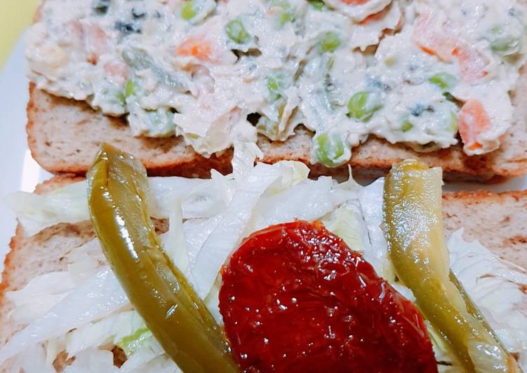 Sándwich de Atún Vegetariano (en realidad de Garbanzo)