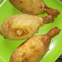 A picture of Irish coated chicken thighs.