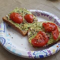 A picture of Avocado Hummus Toast.
