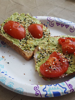 A picture of Avacado Hummus Toast.