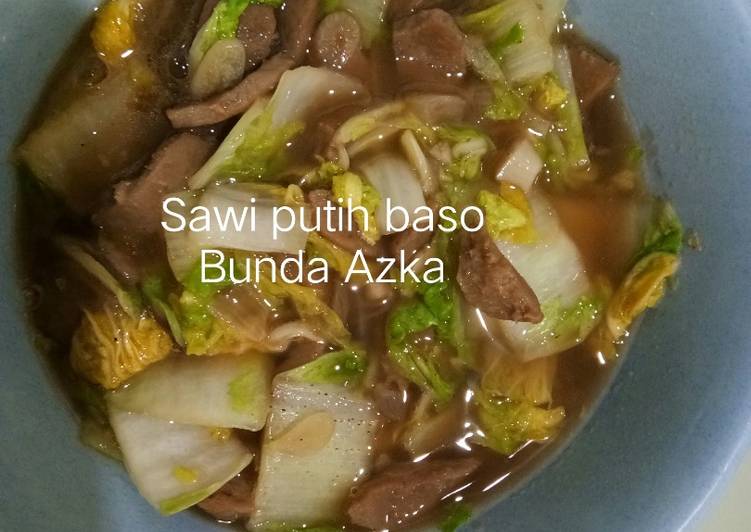 Cara Gampang Menyiapkan Sawi Putih Baso, Sempurna