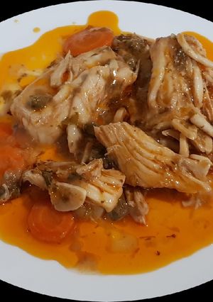 Una foto de Raya en escabeche a la siciliana