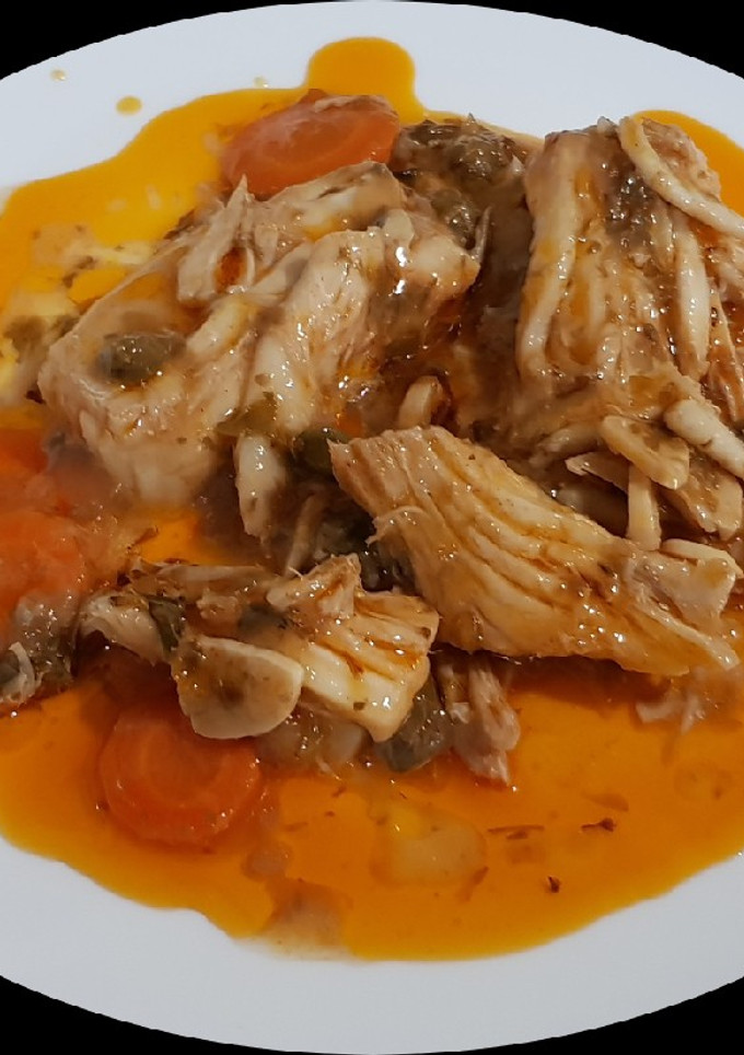 Una foto de Raya en escabeche a la siciliana