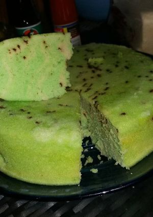 Foto resep Bolu Kukus Belang (Pandan dan Meises)