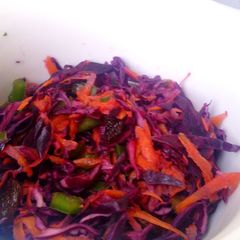 A picture of Purple Cabbage Raisins Salad.