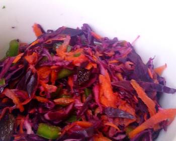 Unique Cuisine Purple Cabbage Raisins Salad Delicious Steady