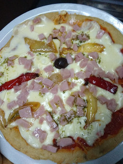 Una foto de Pizza de avena saludable