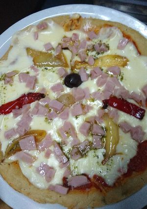 Una foto de Pizza de avena saludable