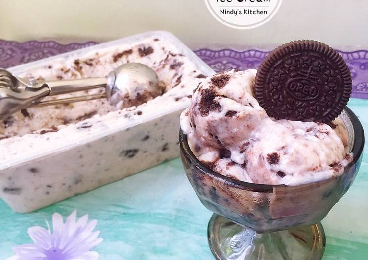 Resep Oreo Cheese Ice Cream🍨 yang Bisa Manjain Lidah