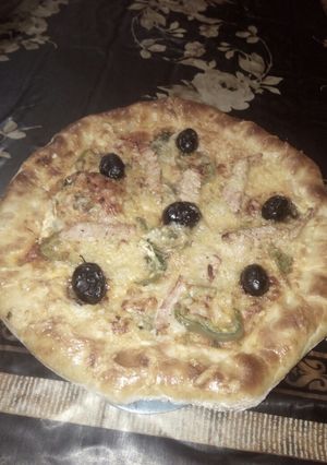 صورة لوصفة بيتزا بالدجاج