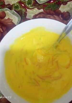 A picture of Mango custard 🍮.