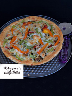 A picture of Vegetables pizza.