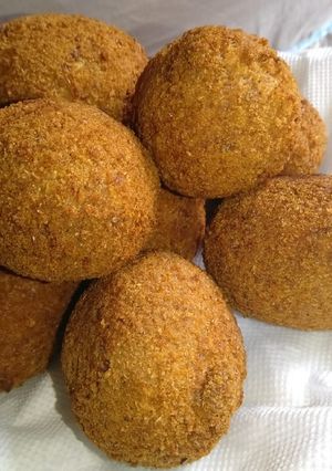 A picture of Scotched eggs.