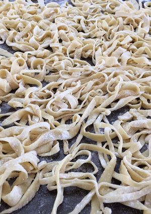 Una foto de Fideos caseros al huevo
