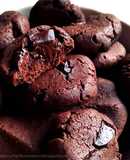 Galletas dulces doble chocolate con harina de arroz (SIN GLUTEN, SIN HUEVO, SIN LACTOSA, SIN HORNO)