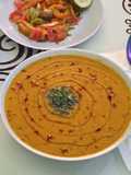 Velouté de lentilles corail et de courge