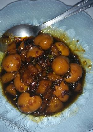 Foto resep Telor puyuh pedas maniss