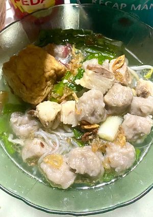 Foto resep Bakso Ayam tetelan daging,gajih dan tahu bakso