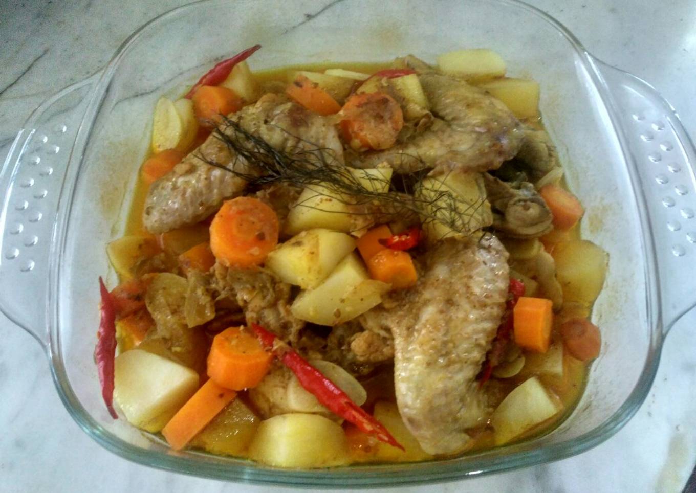 1.9. Ayam panggang kuah kari