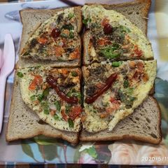 A picture of Veggie butter omelette.