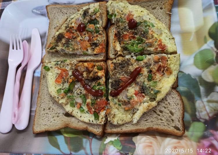 Easiest Way to Make Ultimate Veggie butter omelette