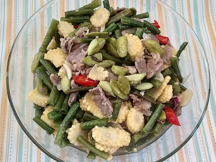 Langkah Mudah untuk Menyiapkan Resep Kacang Panjang Tumis Pete Daging iris yang  Bikin Ketagihan Anti Ribet, Mantap