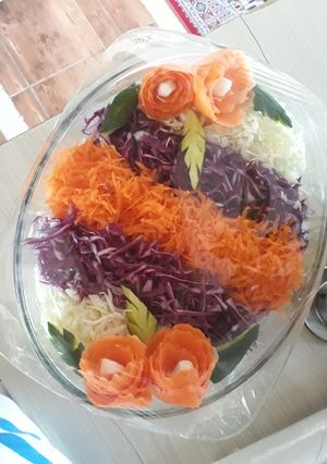 عکسی از دستور 😻: ایده تزئین سالاد...♡