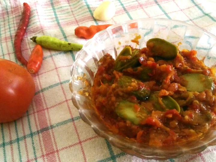 Easy Steps Prepare Recipes 504. Sambal Terasi Belimbing Wuluh Pete the Can Spoil the Tongue So Delicious.