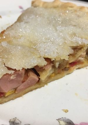 Una foto de Tarta de verduras, legumbres, salchichas y jamón! (2 tartas)
