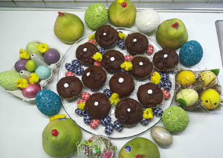 Muffin Pasqualini con pere cioccolato e ovetti 🥚🐣🥚🐣🥚🐣🥚🐣