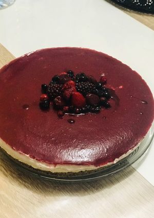 Une photo de Cheesecake aux fruits rouges 💖😘