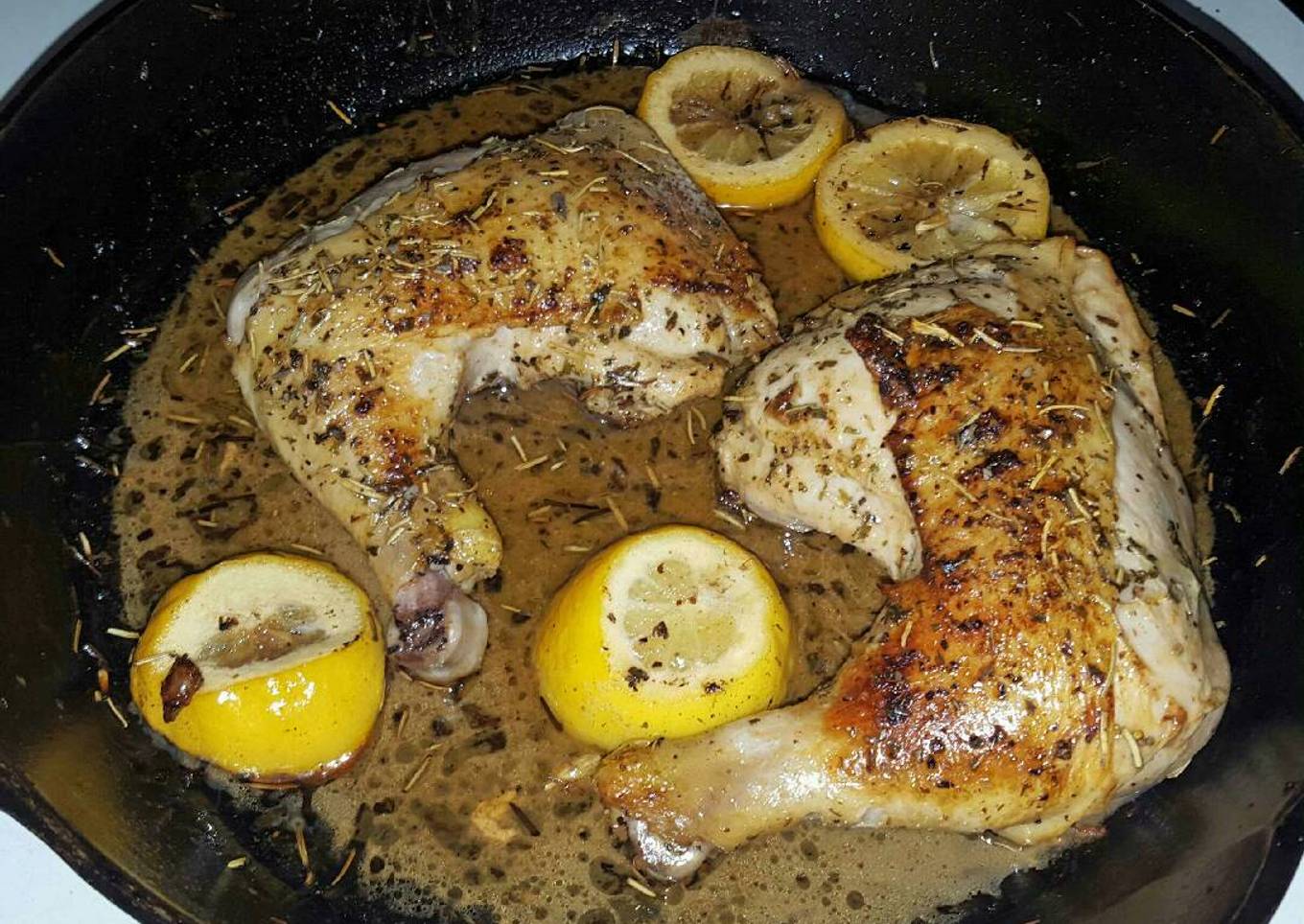 Cast Iron Pan Lemon Chicken