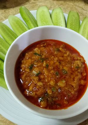 รูปของ น้ำพริกอ่อง (สูตรพริกแกงเผ็ด)