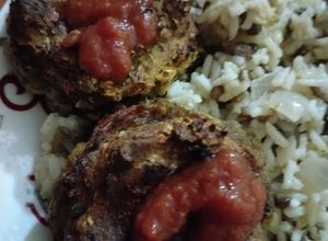 Una foto de Hamburguesas veganas de lentejas y calabaza